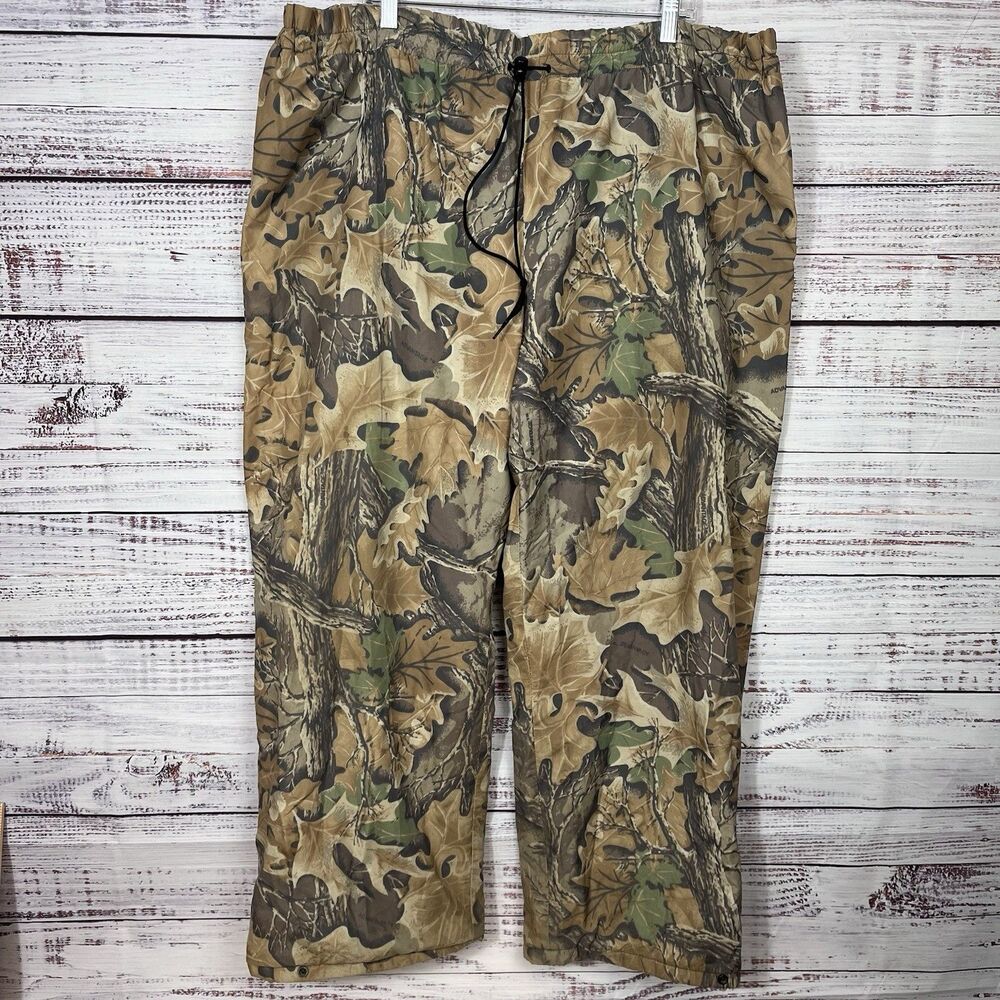 Vtg Walls Pants Men 2XL Brown Camo Hunting Waterproof USA 90s Outdoor Leaves